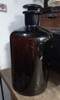Antiguo Frasco Farmacia Color Caramelo 25 Alto - 12,5 Diam 0