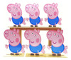Kit Display De Mesa 6 Peças Para Festa George Pig Mdf 1