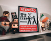 Placa Quadro Decorativo - Atenção Não Toque Na Coleção Tocar 2