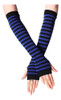 Mitones - Guantes Rayados Azul / Negro 2