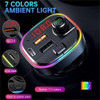 Transmisor Fm Bluetooth Celular Mp3 Cargador Usb  Luz Rgb T4 6