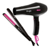 Kit Planchita + Secador De Pelo Profesional Duga Negro D5000 0