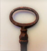 Antigua Llave De Hierro En Forja C/encastre 2
