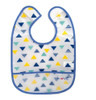 Babador De Plástico Com Bolso E Velcro - Love - Triângulos 2
