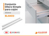 Ollero Simple Para Cajón 450mm Eurohard Blanco 1