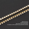 Fita Branca De 4,5 Mm Com Acabamento Em Corrente De Cristal, 6