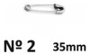 Alfinete De Segurança Nº 2 C/ 100 Unid. Sekich 3,5 Cm C/ Nfe 0