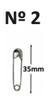 Alfinete De Segurança Nº 2 C/ 100 Unid. Sekich 3,5 Cm C/ Nfe 2