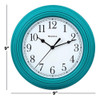 Reloj De Pared Westclox Classic (verde Azulado, 9 Pulgadas) 2