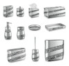 Dwellza Jabonera Decorativa Gris Plata (5.5 X 4 X 1) 5