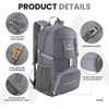 Mochila De Viaje Plegable 35l Viajes Camping-senderismo Gris 2