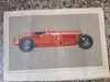 Antigua Lámina Litografía Auto Maserati Original Decoración 0