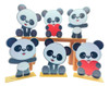 Kit Display De Mesa 6 Peças Para Festa Panda Mdf 1