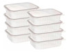 Kit 72x Potes Retang. 350ml Freezer Microondas Marmita Fit 2