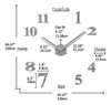 Vangold Frameless Gran Diy 3d Reloj De Pared Silencio 2