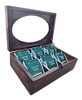 Caja De Té De Madera Y Alpaca X6 Compartimientos 2 Caja De Té De Madera Y Alpaca X6 Compartimientos 2