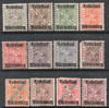 Wurtemberg (alemania) 12 Sellos Uso Oficial Cifras Año 1919 1
