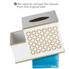 Caja De Pañuelos De Diamantes Enrejados Con Compartimentos O 2
