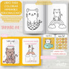 Libro Colorear Personalizado Imprimible Gatitos Gatos Cumple 1