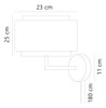 Aplique De Pared E27 Tela Beige 1
