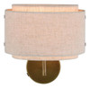 Aplique De Pared E27 Tela Beige 2