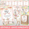 Kit Imprimible Animales Del Bosque Encantado 100% Editable 0