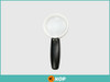 Lupa De Mano Doble Luz Led Recargable Usb Lente Cristal 11x 2