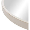 Espejo De Pared Redondo Enmarcado De Metal Blanco Envejecido 1