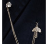 Prendedor Con Cadena Paraguas Y Gema Chica Para Camisa 1