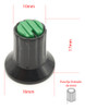4 Perillas Potenciometro Verde Osc 16mm X 17mm Eje Estriado 2