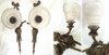 Antiguo Gran Aplique Pared Rostro Mujer 2 Lamp Bronce B300 3