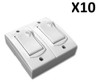 Modulo 2 Interruptores Unipolares 220v 10a Pack 10 Unidades 1