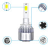 Par Lâmpadas C6 Farol De Carro Led 6000k H11 3