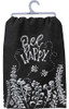 Primitives Por Kathy Bee Happy Dish Towel, 28  X 28 , Negro, 1