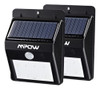 2pcs 8 Led Solar Power Motion Sensor De Pared Lámpara De Jar 0