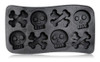 Forma Caveira De Silicone Para Gelo Preta 1