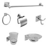 Set De Baño Accesorios Bronzen 6 Piezas Wc-501 Base Cuadrada 0