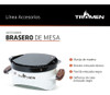 Brasero De Mesa Tromen Parrilla Enlozado Con Asas De Madera 1
