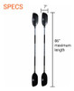 Paquete De 2 Paletas De Kayak Bkc Kp224 De 86 Pulgadas  . 1