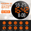 Relojes De Pared Digitales Fluoon, Reloj De Pared Con Día Y 1
