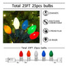 Luces De Navidad C7 De 25 Pies Con 27 Bombillas De Cermica ( 1