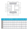 Junta Centro Acople M-19 Gummi Z24 39x48x37 3