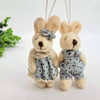 Mini Coelho Casal Azul Pendente 10x5x4cm Enfeite De Páscoa 1 Mini Coelho Casal Azul Pendente 10x5x4cm Enfeite De Páscoa 1