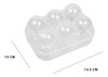 Huevera Plastica Transparente 6 Huevos Crom 1