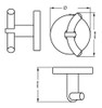 Percha Doble Accesorio De Baño  Bronzen Cromo 2 Gancho 4