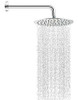 Ducha De Baño Acero Redonda 20 Cm + Brazo De Ducha Mz 2