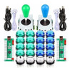 Kit Arcade Joystick  2 Jugadores Pc/ Mame/ Led Azul Verd Usb 0