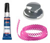 Kit Botão P/ Desencravar Unhas Pink Órtese + Cola Podologia 0
