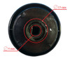 Volante Perilla Cocina Whirlpool Giratoria Negra   Eje 6 Mm 1