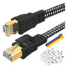 Cable Ethernet Cat 8 De 100 Pies, Cable De Red Plano De Alta 0